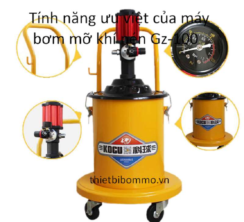 Khám phá Tính Năng ưu việt của Máy Bơm Mỡ Khí Nén Kocu Gz-100