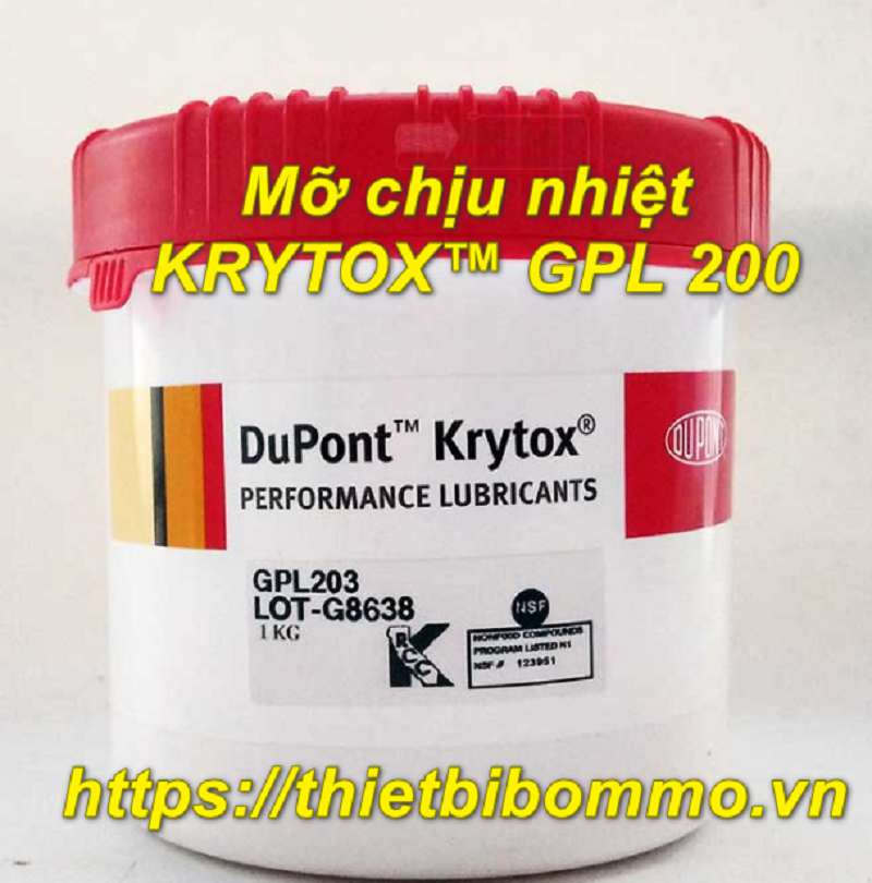 6 Lý do nên sử dụng mỡ chịu nhiệt KRYTOX™ GPL 200