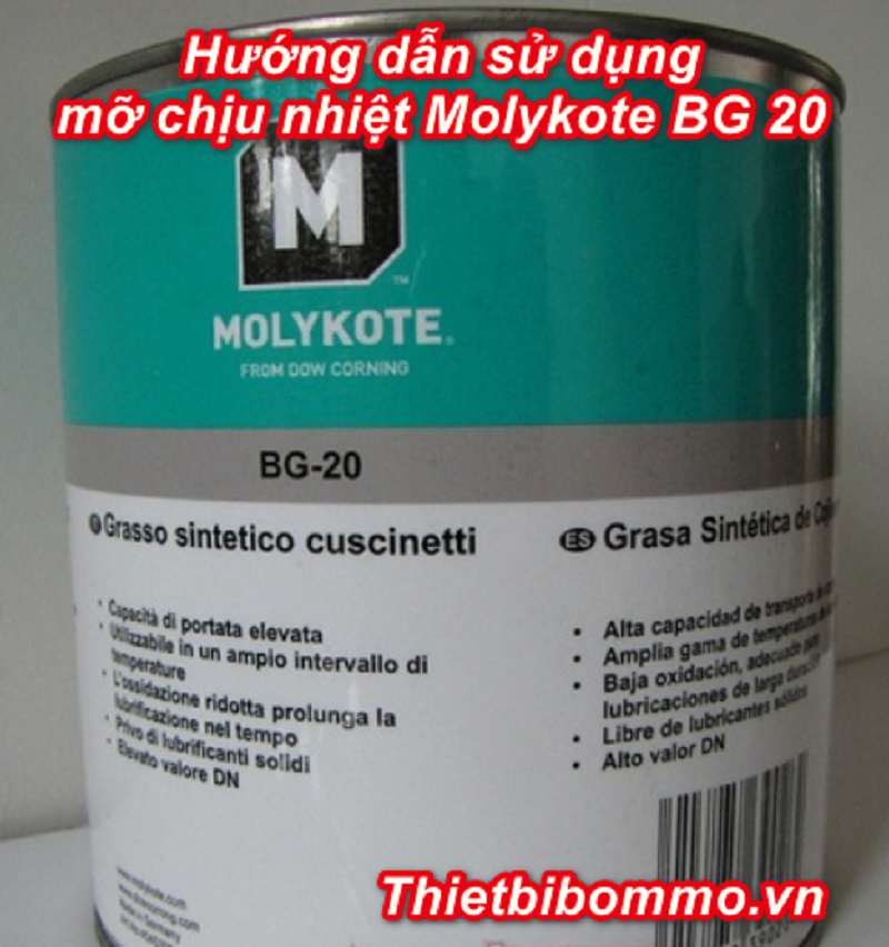 Hướng dẫn sử dụng Mỡ Chịu Nhiệt Molykote BG 20 đúng cách
