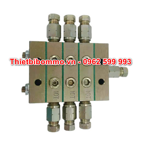 Bộ chia mỡ 8 đầu ra cho hệ thống bôi trơn tập chung