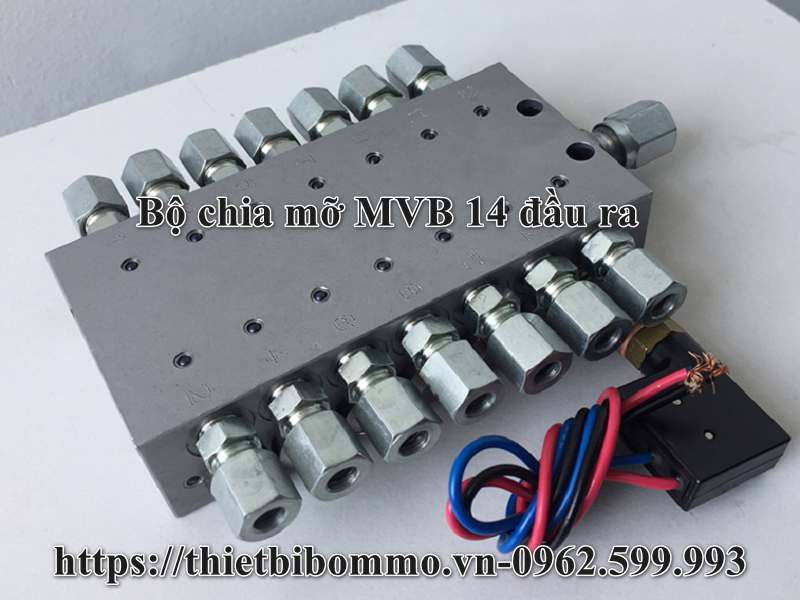 Bộ chia mỡ Microswitch MVB14 đầu ra dành cho hệ thống bôi trơn mỡ