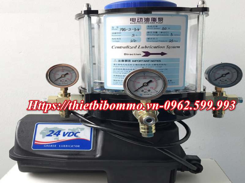 Bơm mỡ điện DBS-2-3N/24V-Bơm mỡ chuyên dụng cho máy trộn bê tông