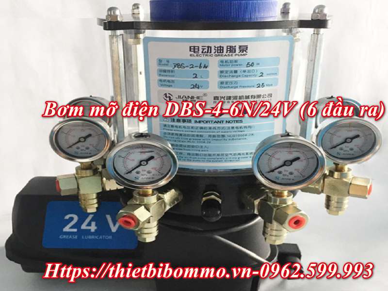 Bơm mỡ điện DBS-4-6N/24V-Bơm mỡ chuyên dụng hiện đại nhất 2020
