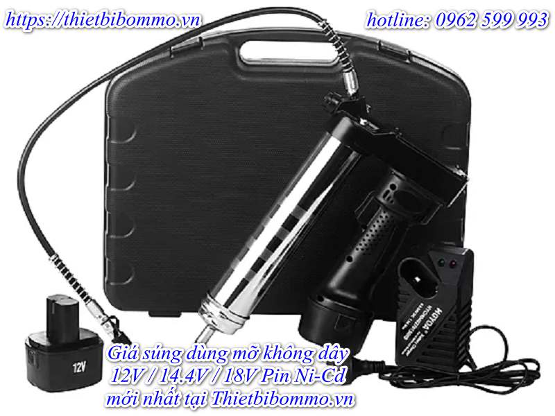 Giá súng dùng mỡ không dây 12V / 14.4V / 18V Pin Ni-Cd mới nhất 2020