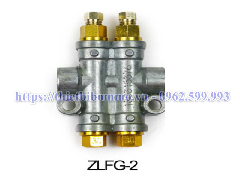 Bộ chia dầu ZLFG 2 ổ cắm Cho Tập Trung Hệ Thống Bôi Trơn