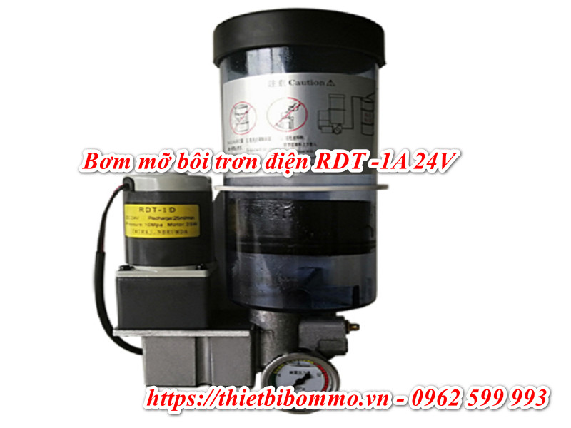 Bơm mỡ bôi trơn điện RDT-1D 24V cho hệ thống bôi trơn