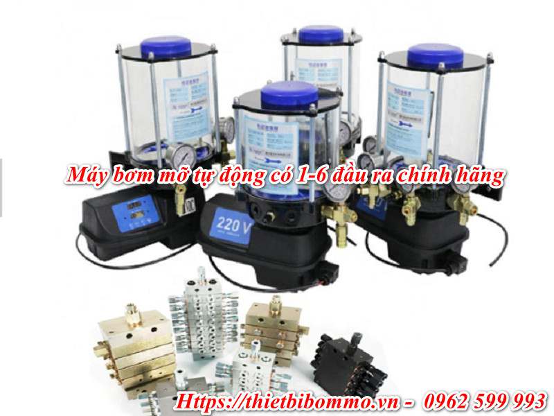 Bán Máy bơm mỡ tự động có 1-6, đầu ra chính hãng giá rẻ tại Hà Nội