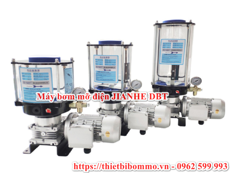 Máy bơm mỡ điện JIANHE DBT màu vàng tự động bôi trơn tập trung
