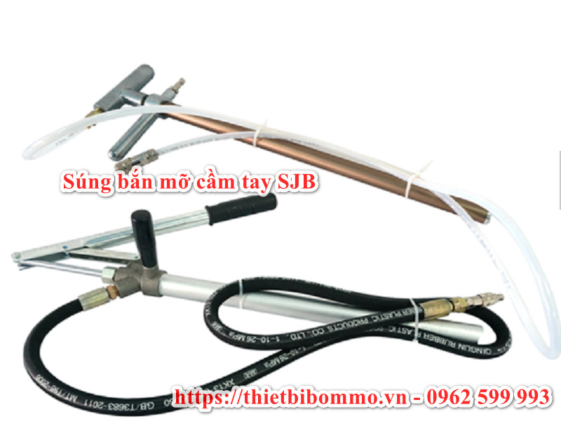 Súng bắn mỡ cầm tay SJB Bơm mỡ cho hệ thống bôi trơn
